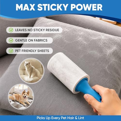 600 Sheets Lint Roller for Pet Hair, Lint Remover Extra Sticky - Image 3