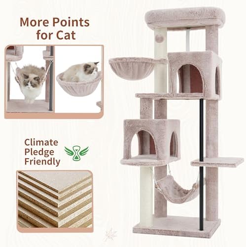 Gitelsnour Cat Tree Tower with Sturdy Steel Tube - Image 4