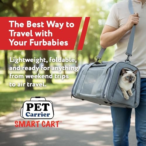 dbest Products Pet Smart Cart Sport, Soft Sided Collapsible Cat Carrier Airline - Image 6