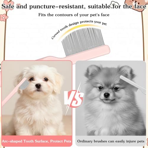 Pet Facial Grooming Comb, Stainless Steel Dog Eye Comb, Dog Flea Comb, - Image 7