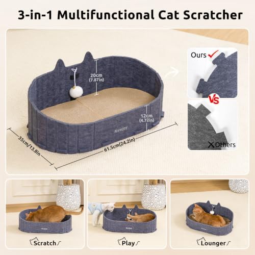 Cat Scratcher Bed for Indoor Cats Cardboard Cat Scratch Couch - Image 2