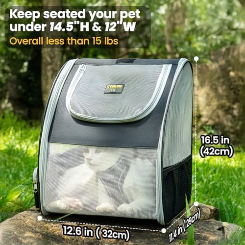 Conlun Cat Backpack Carrier for Small Dogs and Cats Fit Up to 15 Lbs, Small Dog - Image 2