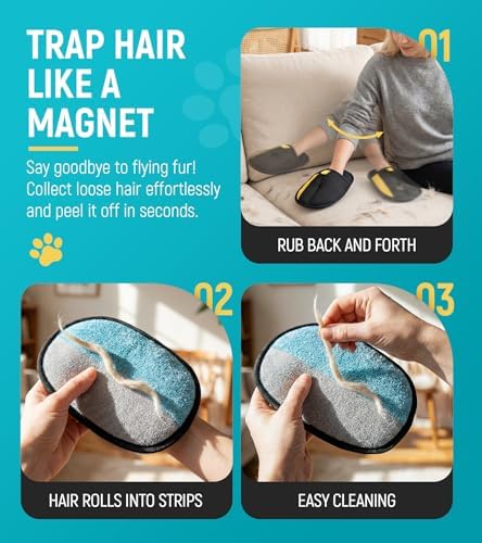 Pet Hair Removal Glove for Cat & Dog, Reusable Electrostatic Hair Remover - Image 4