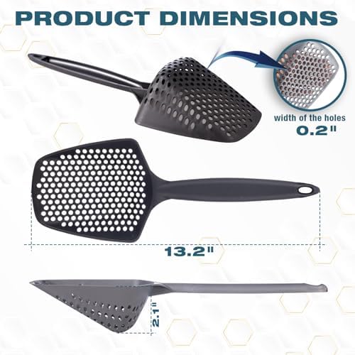 Set of 2 Cat Litter Scoop with Small Holes, Deep Sifting Shovel - Image 4