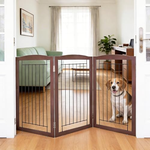 ZJSF Freestanding Foldable Dog Gate by ZJSF
