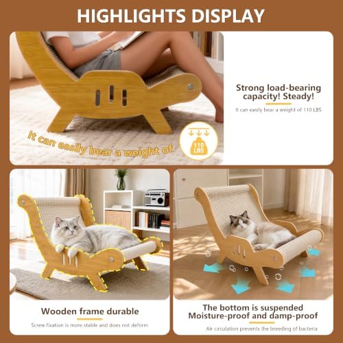 Large Sisal Cat Scratcher Chair - Image 2