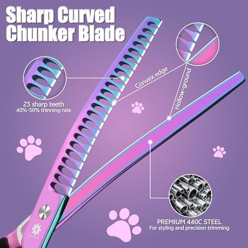 Dream Reach Curved Chunkers Dog Grooming Scissors - Image 3