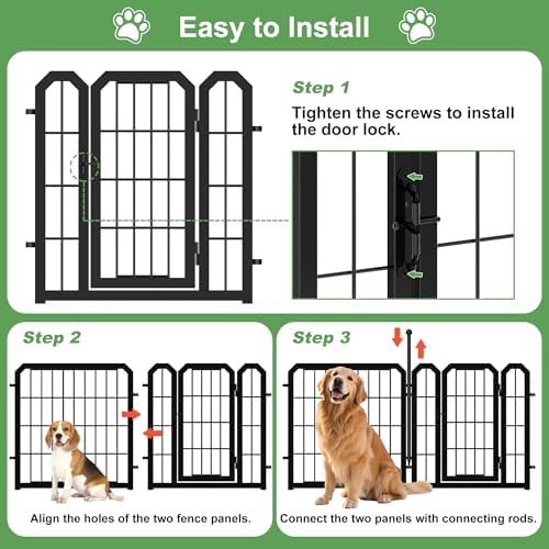 Indoor Dog Playpen, 24 Inch Metal Puppy Playpen, 8 Panels - Image 5