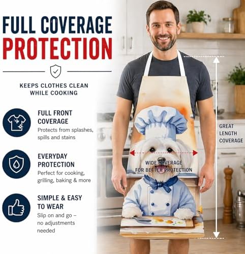 Caroline's Treasures Coton de Tulear The Chef Apron Cooking Kitchen Server - Image 3