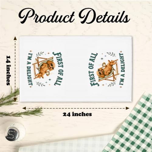 Goldendoodle Kitchen Towel, Cute Dog Hand Towel, Funny Dog Lover Gift - Image 2