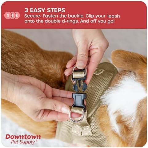 Downtown Pet Supply Step in Dog Harness No Pull, Khaki - Image 5