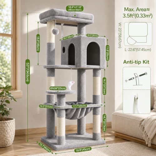 Globlazer Cat Tree Tower with Scratching Post - Image 6
