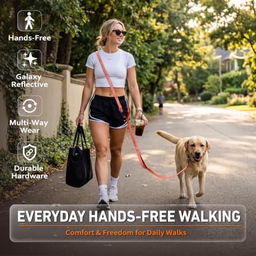 Hands Free Dog Leash, Galaxy Reflective, Crossbody Dog Leash - Image 2