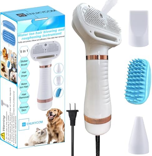 Pet Hair Dryer for Dogs & Cats, 300W Quiet Puppy Blow Dryer by Enukycom