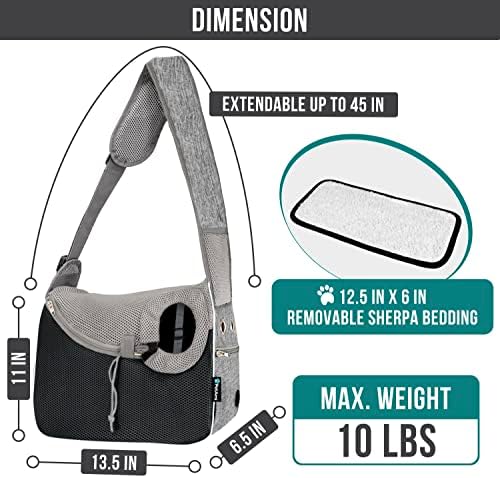 PetAmi Dog Sling Carrier for Small Dogs, Hands Free Crossbody Carrier - Image 2