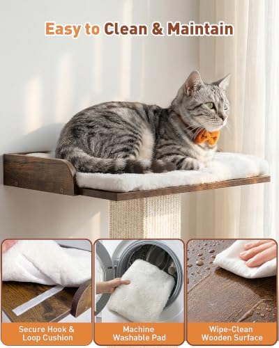 Retro Cat Scratching Post with Top Perch Bed - Image 3