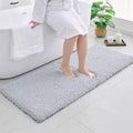 Disolla Silver Grey Bathroom Runner Rug 24x70, Plush Extra Large Bath Mat by Disolla
