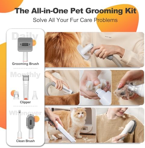 Afloia 6-in-1 Dog Grooming Vacuum Kit, Pet Clipper & Nail Grinder - Image 2