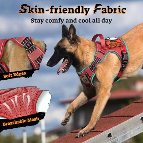 rabbitgoo Tactical Dog Harness Medium Sized, No Pull Service Pet Vest - Image 6