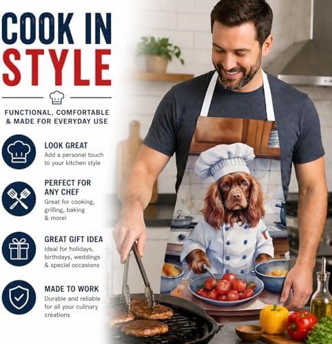 Caroline's Treasures Sussex Spaniel The Chef Apron Cooking Kitchen Server - Image 2