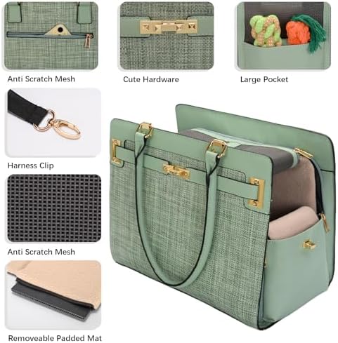 2-in-1 Stylish Dog Purse Carrier Soft-Sided Carriers Travel Tote Bag - Image 3