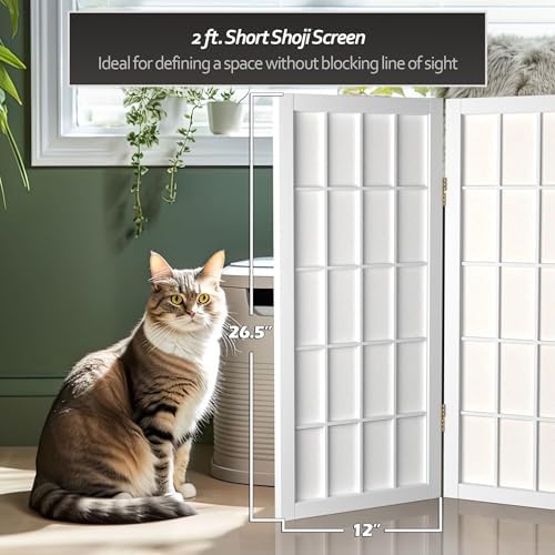 Red Lantern 26.5 in. Short Desktop Window Pane Shoji Screen - Image 6