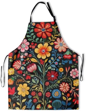 Art Apron with Pocket for Women Men by DZGlobal