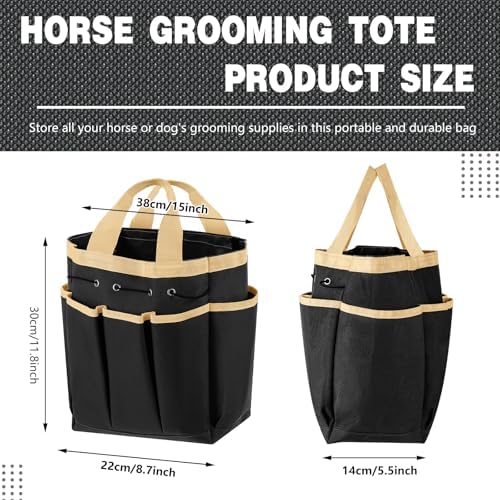 Abbylike Grooming Tote, Khaki and Black - Image 2