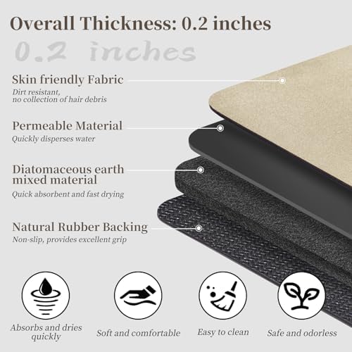 Bath Rugs 24x17-Diatomaceous Earth Stone Bath Mats - Image 5