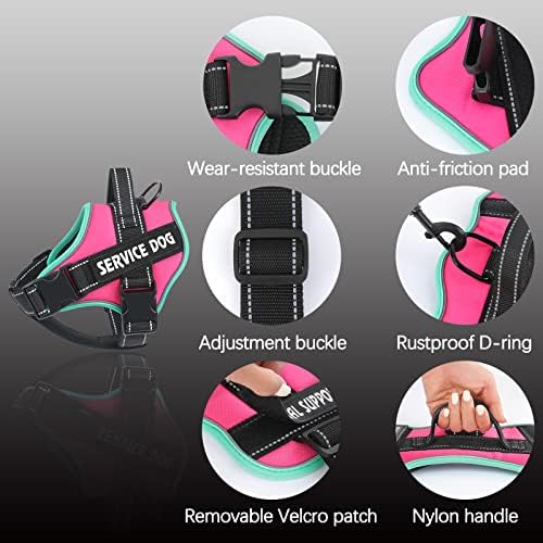 voopet Service Dog Harness, Emotional Support Pet Vest Harness, Reflective - Image 2