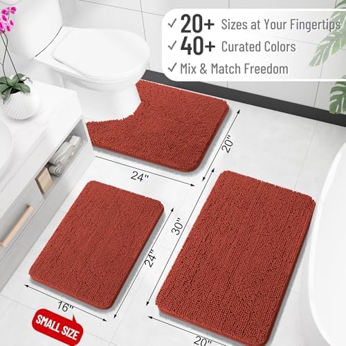 OLANLY Large Bathroom Rugs 44x32, Extra Soft Absorbent Chenille Bath Rugs - Image 2