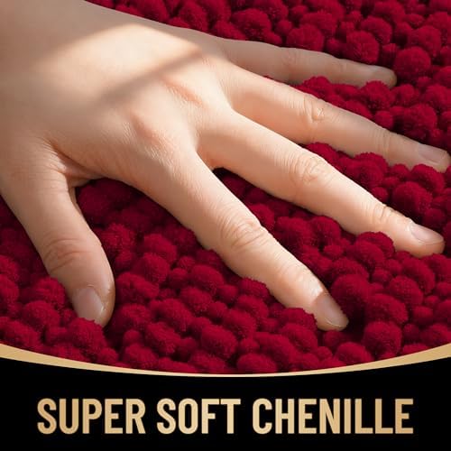 OLANLY Thick Chenille Bathroom Rugs 36x24, Soft Absorbent Bath Mat - Image 2