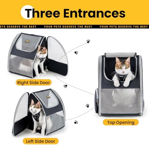 Conlun Cat Backpack Carrier for Small Dogs and Cats Fit Up to 15 Lbs, Small Dog - Image 3