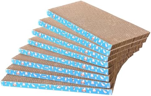 8 Packs in 1 Cat Scratch Pad, Cat Scratcher Cardboard, Reversible, Durable by Mankaide