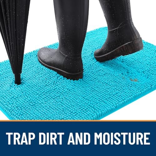 OLANLY Dog Door Mat for Muddy Paws 47x17, Super Absorbent Chenille Mud Mat - Image 2
