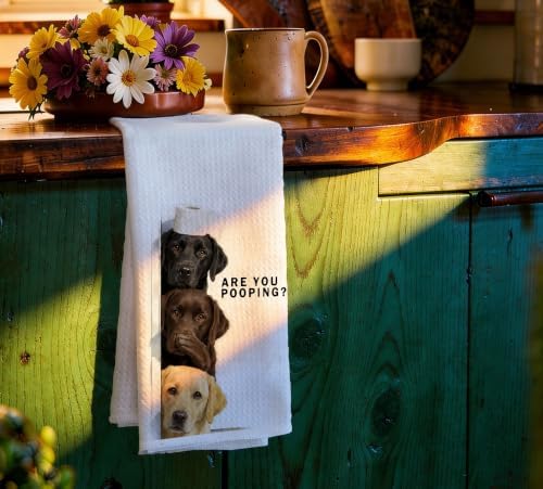 Funny Labrador Retriever Bathroom Hand Towels 16x24, Dog Lover Gifts - Image 3