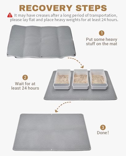 Fostanfly Cat Litter Mat, Machine Washable, Extra Large XL 45"x27" - Image 5