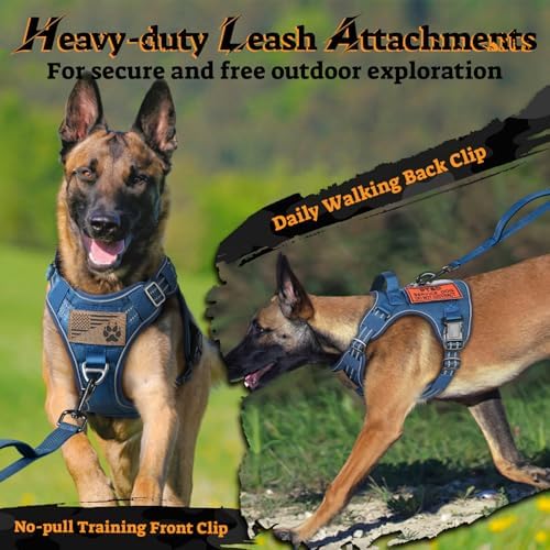 rabbitgoo Tactical Dog Harness Medium Sized, No Pull Service Pet Vest - Image 3