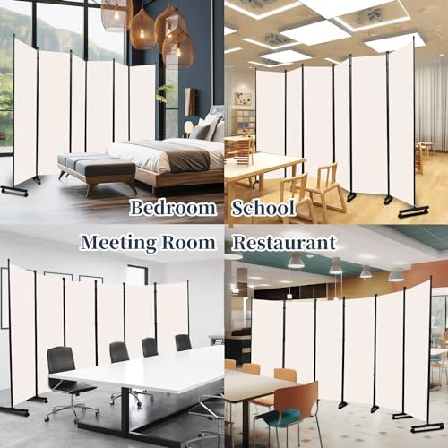 Room Divider 6 Panel-132''Wide Folding Privacy Screen, Large Partition Wall - Image 7