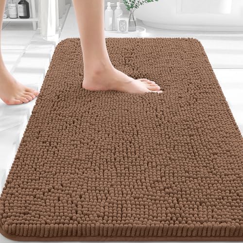 OLANLY Bathroom Rugs 30x20, Extra Soft Absorbent Chenille Bath Rugs by OLANLY