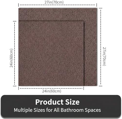 Square Shower Mat Non Slip, 27 x 27 Inch Anti Slip Shower Mat Without Suction - Image 2