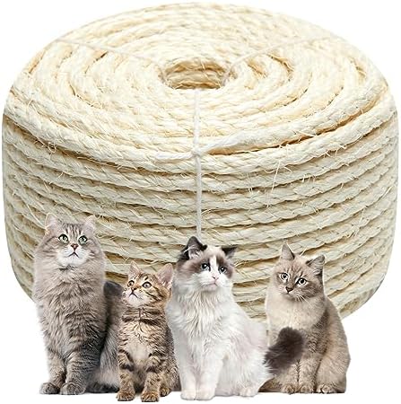 White Sisal Rope 1/4 Inch by 32-Feet by Juomid