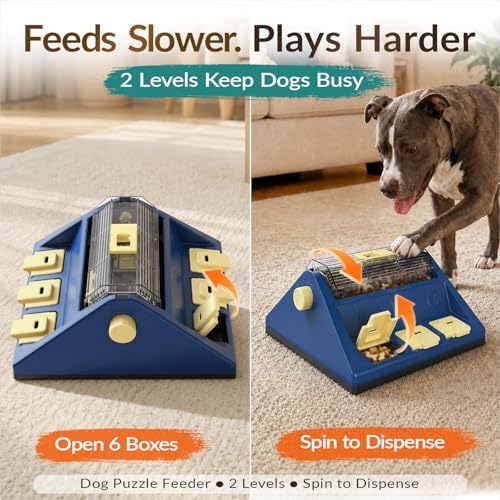KADTC 2-Level Dog Puzzle Toy Rotating Treat Dispenser - Image 2