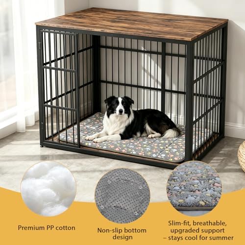 48" Airy Dog Crate Mat, Machine Washable Soft Kennel Pad - Image 3