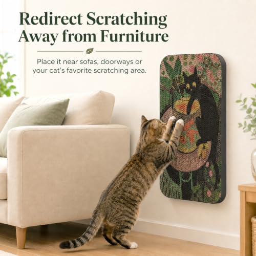2 Pack Cat Wall Scratcher, Art Cat Scratching Board - Image 3