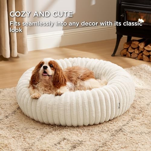 Bedsure ComfyFleece® Donut Dog Bed Medium Size Dog - Image 5