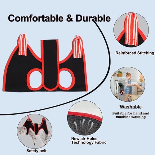 Dog Grooming Hammock Harness Breathable Pet Cat Hammock 6.5" - Image 3