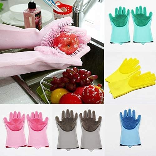 Silicone Dishwashing Gloves, Pet Grooming Rubber Scrubbing - Image 5