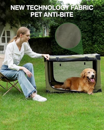 33 x 25 x 25 Inch Collapsible Soft Dog Crate - Image 6