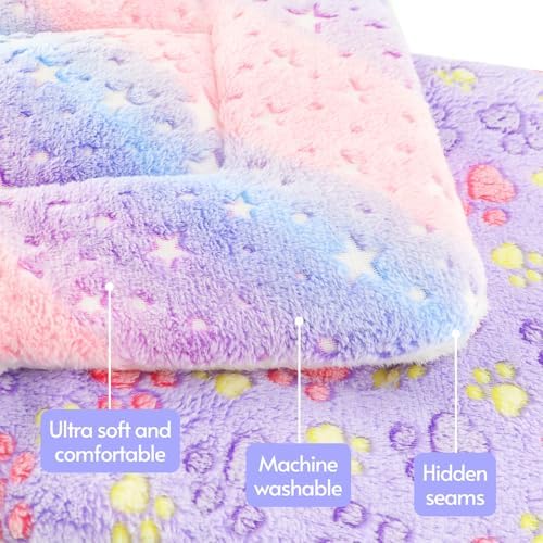 2 Pack Cat Blanket for Indoor Cat, Warm Calming Kitten Beds - Image 4